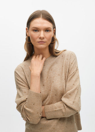 Maglia in misto lana merino con Strass LOLA CASADEMUNT