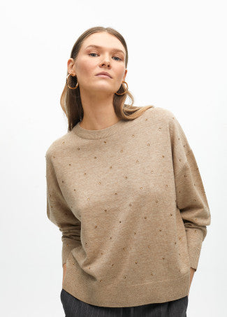 Maglia in misto lana merino con Strass LOLA CASADEMUNT