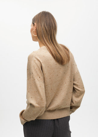 Maglia in misto lana merino con Strass LOLA CASADEMUNT