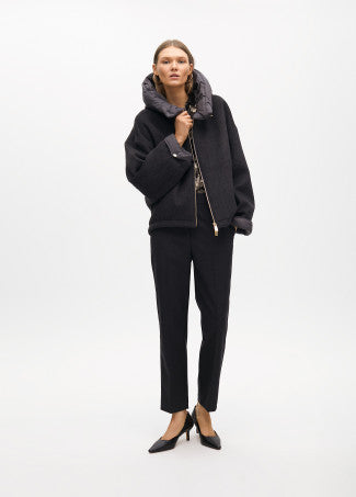 Giaccone bimateriale con cappuccio LOLA CASADEMUNT