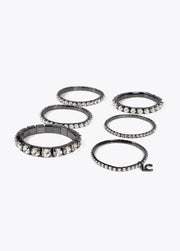 Set di braccialetti elastici effetto gioiello e perla LOLA CASADEMUNT