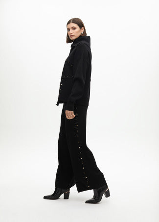 Pantaloni larghi di maglia con borchie LOLA CASADEMUNT