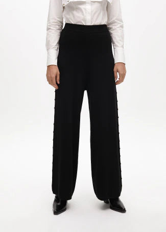 Pantaloni larghi di maglia con borchie LOLA CASADEMUNT