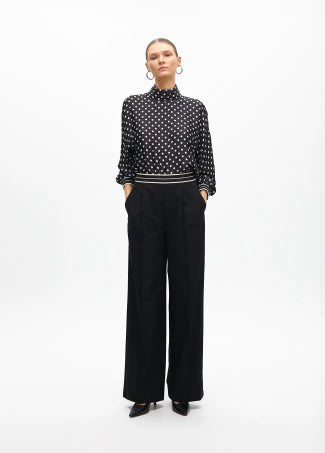 Pantaloni larghi con fascia bicolore LOLA CASADEMUNT
