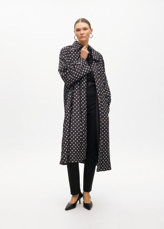 Nuova Collezione Trench lungo e leggero a pois LOLA CASADEMUNT