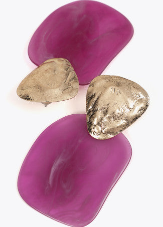 Orecchini in metallo e acrilico a due pezzi LOLA CASADEMUNT