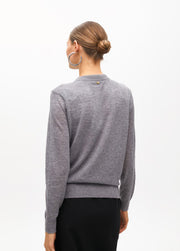 Maglia misto lana con sciarpetta logata LOLA CASADEMUNT