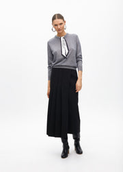 Maglia misto lana con sciarpetta logata LOLA CASADEMUNT