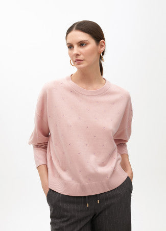 Maglia in misto lana merino con Strass LOLA CASADEMUNT