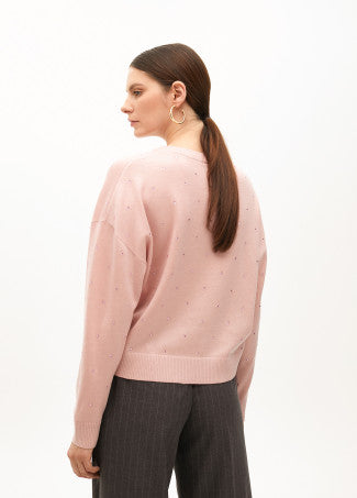 Maglia in misto lana merino con Strass LOLA CASADEMUNT