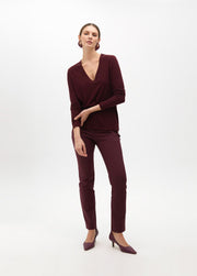 T-shirt a V con dettagli di strass LOLA CASADEMUNT