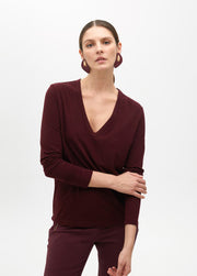 T-shirt a V con dettagli di strass LOLA CASADEMUNT