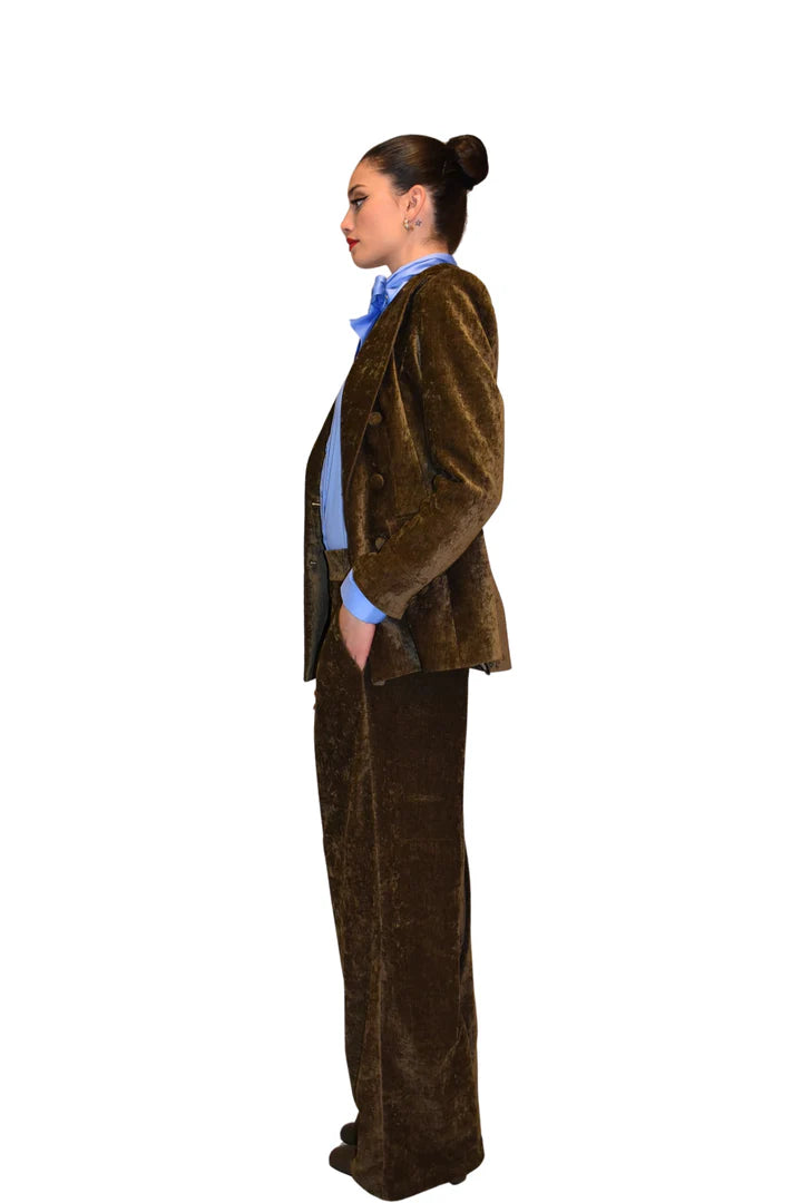 Giacca doppiopetto in velluto ANITIE'