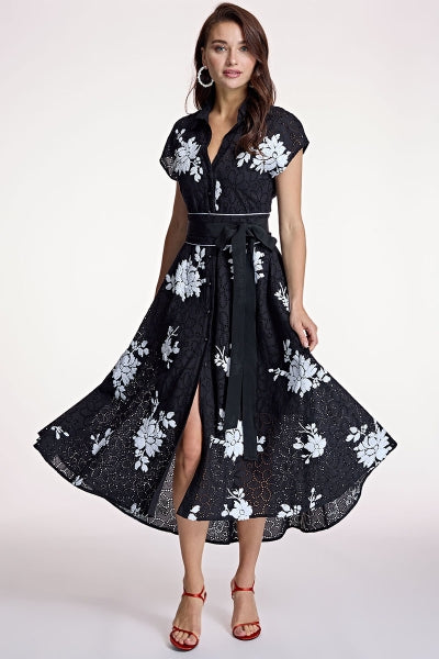 Abito chemisier in cotone ricamato ALBA CONDE